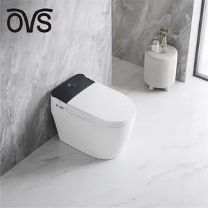 OVS Sanitary Wares Smart Toilet One-Piece Automatic Self-Cleaning Hotels Apartments Bowl S-Trap Remote Control UK Compatible