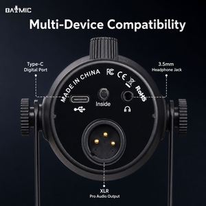 ไมโครโฟนแบบมีสาย RGB ระดับมืออาชีพ MV7 ชุดไมโครโฟนคอนเดนเซอร์แบบ USB สำหรับการร้องเพลงสด คอมพิวเตอร์ บันทึกเสียงในสตูดิโอ - Product Image 4