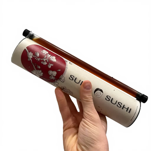 Tubo <span class=keywords><strong>di</strong></span> <span class=keywords><strong>Carta</strong></span> Cilindrico Bianco in Stock per Imballaggio Sushi con Tubo per Salsa, in Materiali per Alimenti <span class=keywords><strong>di</strong></span> Grado Alimentare - Product Image 2