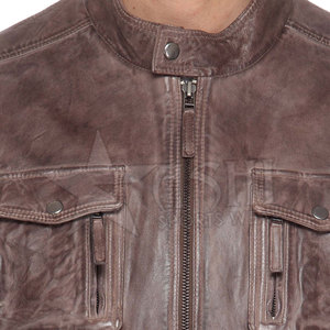 Meilleure vente vestes en cuir véritable de haute qualité pour hommes pour l'hiver nouveauté 2024 matériau en cuir véritable - Product Image 5