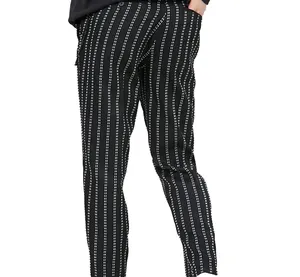 Großhandel angepasst weiß streifen schwarz basis elegante herren fashion erweiterte hosen