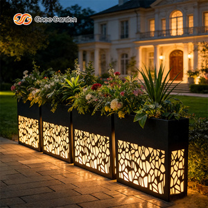 Jardinera de Acero Extra Grande Cuadrada Estilo Europeo para Paisajismo, Maceta para Uso en Exteriores de Centros Comerciales - Product Image 3