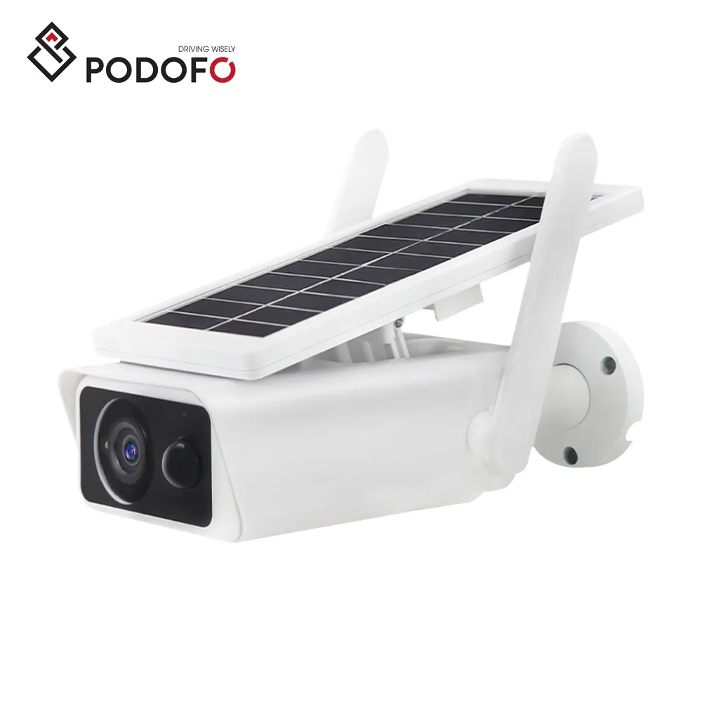 Podofo HD PTZ CCTV Camera Rechargeable Solar Panel Waterproof Night Vision Security WiFi Camera Home Security Camera Accessories