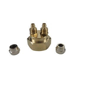 Drip Irrigation Hose Connector 3/4 To Dual 1/4 Adapter Copper Coupling For Irrigation Pipe - Product Image 1
