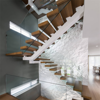Système d'escalier DAIYA chine avec escalier bleu en verre trempé