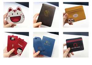 Cheap Price Custom Logo Pu Leather Name <b>Id</b> <b>Holder</b> Case Credit Bank Cardholder Slim Wallets With 3 Card Slots - Product Image 6