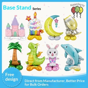 Nuevos Globos de Aluminio con Base, de Animales de Dibujos Animados Coloridos, para <span class=keywords><strong>Cumpleaños</strong></span>, Venta al por Mayor, Temática Lunar, para Ambiente Festivo, Inflables - Product Image 2
