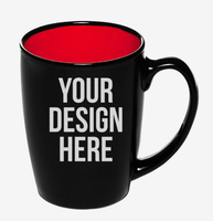 Mug à café en céramique bicolore au design classique, 12 oz, impression de logo personnalisé, cadeau promotionnel d'entreprise, vente en gros