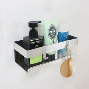 Hotel moderno de acero inoxidable duradero montado en esquina en forma de abanico baño Caddy organizador para apartamento al aire libre sala de estar Cocina - Product Image 1