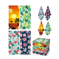One Side Cotton One Side Polyester Blank Sublimation Print 400GSM Custom Size Hand Beach Towel