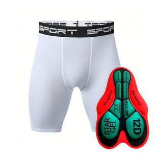 Pantaloncini da Ciclismo Imbottiti da Uomo con Imbottitura 3D, Elasticità Media, Leggeri, per <span class=keywords><strong>Bici</strong></span> da Strada e Mountain Bike, per Lunghe Distanze - Product Image 3