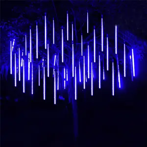 10 tüp 50cm led su geçirmez Meteor duş yağmur tüpleri led ışık 220V 110v dış noel düğün bahçe ağacı tatil