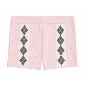JMSWEATER Pantalones Cortos Deportivos Transpirables de Verano para Mujer, Pantalones Cortos de Punto con Estampado de Rombos, Casuales y Sexys - Product Image 1