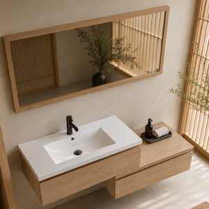 <span class=keywords><strong>Mobile</strong></span> <span class=keywords><strong>Bagno</strong></span> Sospeso Stile Giapponese Wabi Sabi con <span class=keywords><strong>Cassetti</strong></span> Offset, Produzione OEM ODM Personalizzata, Vendita all'Ingrosso - Product Image 2