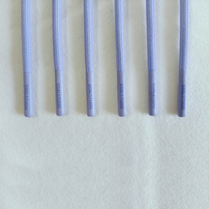 Tùy Chỉnh Vòng 100% Polyester Dây Kéo Dây Đàn Hồi Với In Ấn Logo Silicone Nhúng Tip Cho Túi Xách May Mặc Giày Nhà Dệt May - Product Image 5