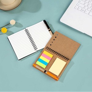 Benutzer definiertes Logo Memo Haft notizen Flagge Kraft papier Notizbuch Mini Kleines Notizbuch Benutzer definierte Notiz blöcke mit Stift und Haft notizen - Product Image 4