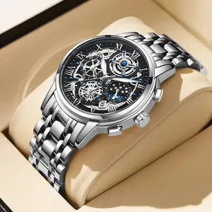 Top Brand Herren uhr LIGE 8973 Mode Luxus Quarzuhr Relojes De Cuarzo Edelstahl Goldene Armbanduhr für erfolgreiche Männer - Product Image 3