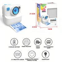 Kamera Digital Anak AiJH 2.4-inci IPS HD dengan Printer, Kamera Saku Portabel Instan, Mainan Kamera Anak