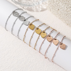 Multifont árabe Islam musulmán grabado impermeable chapado en oro de acero inoxidable pulsera de joyería de moda para hombre mujer al por mayor - Product Image 1