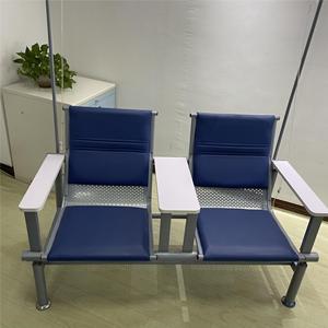 Fauteuil d'infusion Ke Ming Hospital KM-DH03 bleu 2 places avec accoudoirs pour salle d'attente de clinique - Product Image 2