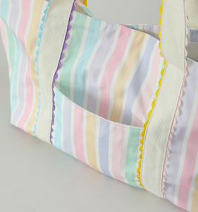 Sac fourre-tout en toile recyclée, très tendance, avec broderie décorative, portable, fermeture en polyester, idéal pour le shopping et les voyages. - Product Image 5