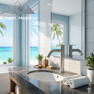 Grifo Mezclador de Agua Fría y Caliente con Superficie Plateada Mate Cepillada Wayon para Proyectos Comerciales - Product Image 4