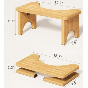 Wooden Toilet <b>Stool</b> Solid Wood Step <b>Stool</b> For Kids <b>Bathroom</b> Potty Training - Product Image 4