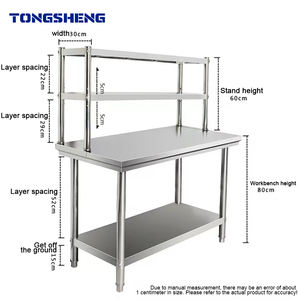 Thép không gỉ Kệ nhà bếp Kệ thép không gỉ cho tấm thép không gỉ giá kệ - Product Image 6