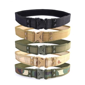 Ceinture tactique de combat en toile pour homme, ceinture en nylon de camouflage Oxford pour l'extérieur, boucle en plastique à dégagement rapide - Product Image 1