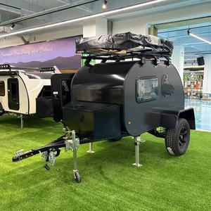 Mini caravane de voyage compacte et aérodynamique 2025, modèle coup de cœur, avec tente de toit, boîte à outils avant et suspension indépendante - Product Image 6