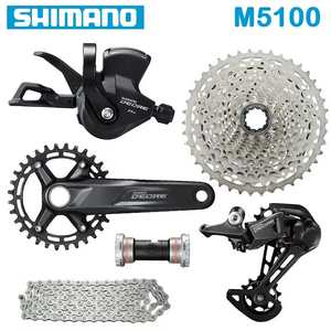Grupo de Transmisión de Aluminio para Bicicleta de Montaña y Carretera <span class=keywords><strong>M5100</strong></span>, 2x11 Velocidades, Juego de Bielas, Palanca de Cambios, Desviador Trasero, <span class=keywords><strong>Cassette</strong></span>, Cadena - Product Image 2