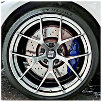 Nouvelles jantes forgées agressives à 5 branches concaves dorées 5x112/5x120/5x114.3 de 18, 20 et 22 pouces pour Tesla Model Y et BMW Série 3 X5