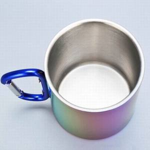 Tasse de camping sportif à double paroi isolée en acier inoxydable 304 avec logo personnalisé Poignée mousqueton pour gobelet de café en acier inoxydable - Product Image 6