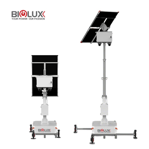 รถพ่วงกล้องวงจรปิดเคลื่อนที่ BIGLUX พร้อมเสาโซลาร์เซลล์ ระบบกล้องวงจรปิด 4G สำหรับการเฝ้าระวังความปลอดภัยด้วยพลังงานแสงอาทิตย์สำหรับลานจอดรถ - Product Image 1