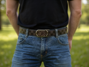 Cintura Automatica da Uomo, Larghezza 4cm, Lunghezza 125cm, Nera in Acrilico, Stile Casual, Fibbia Rettangolare, Monopezzo - Product Image 2