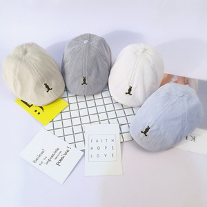 Chapeau bébé tendance, chapeau bébé garçon en coton et lin élégant, béret élastique, chapeau pour enfants, accessoires pour bébé de 1 à 4 ans - Product Image 2