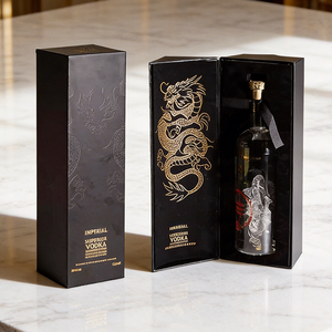 Cajas de Regalo de Cartón Rígido Plegables con Impresión de Logotipo Laminado Personalizado, para Vino Tinto, Whisky, Vodka, <span class=keywords><strong>Tequila</strong></span>, Embalaje de Lujo para Venta de Vino - Product Image 1