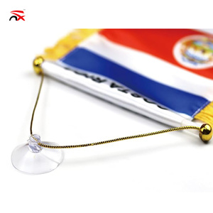 Bandera Nacional de Costa Rica con Flecos para Colgar, Mini Bandera Patriótica para Eventos Deportivos con Borla Dorada, Venta al Por Mayor - Product Image 3