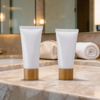 Envases Cosméticos de Vidrio con Bambú y Madera Orgánicos para Maquillaje, Lociones y Cremas, para Uso Diario, Viajes y Hogar