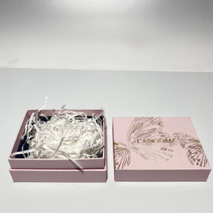 Nouvelle boîte cadeau rose dorée avec motif papillon, idéale pour la vente en gros, directement de l'usine. - Product Image 3