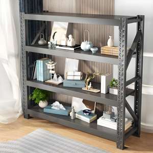 מדף אחסון מתקפל למוסך בעל 4/5 שכבות, מסגרת פלדה בעיצוב חדש, עמיד במיוחד לעומס של 300 ק\"ג, מתאים למחסנים. - Product Image 6