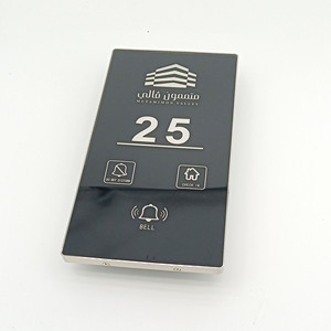 220V Hotel Guest Room Numbers <strong>Wireless</strong> Doorplate Do Not Disturb and Electronic Touch Ring Bell with Hidden Bell
