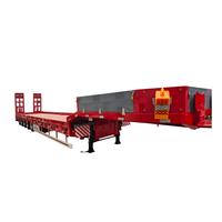 Semi-remorque à plateau bas pliable et détachable à 2/3/4 essieux pour camion de fret Howo