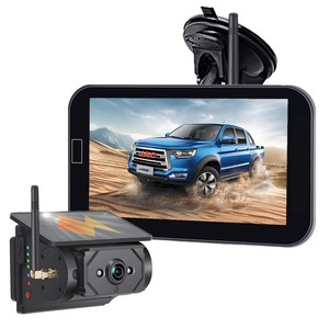 Năng lượng mặt trời 7 inch IPS Màn hình máy ảnh sao lưu không dây, được xây dựng trong pin dung lượng cao, IP67 máy ảnh ngoài trời không thấm nước - Product Image 1