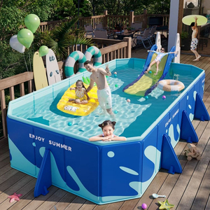 <span class=keywords><strong>Piscina</strong></span> Plegable Portátil de PVC de Alta Calidad para Juegos Acuáticos de Verano, Sin Inflar y de Tamaño Familiar para Diversión Infantil al Aire Libre - Product Image 2