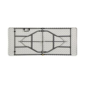 Table pliante d'extérieur 6 pieds avec structure en acier massif et plateau en plastique HDPE, style traditionnel, pour fêtes, repas, <span class=keywords><strong>location</strong></span>, mobilier pour hôpitaux - Product Image 4