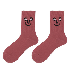 Usine Offres Spéciales robe unisexe drôle Expression de couleur mignon élégant imprimé émoticône visage heureux amusant chaussettes folles - Product Image 6