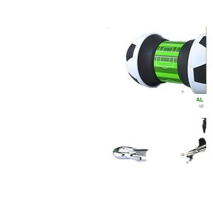 Bouteille d'eau pliable en silicone de 550 ml, écologique, sans BPA, en forme de ballon de football, avec paille, isolation thermique, anti-fuite pour - Product Image 5