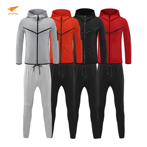 Tute da Ginnastica da Uomo All'ingrosso con Zip, Set 2 Pezzi con Cappuccio, <span class=keywords><strong>Tuta</strong></span> da Jogging <span class=keywords><strong>in</strong></span> <span class=keywords><strong>Pile</strong></span> Tecnico, Tute Sportive Personalizzabili con Logo per Uomo - Product Image 6