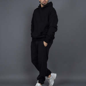 Ensemble survêtement à capuche et pantalon de survêtement à imprimé bouffant personnalisé ensemble sweat à capuche et pantalon de jogging unisexe surdimensionné pour hommes - Product Image 4